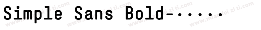 Simple Sans Bold字体转换